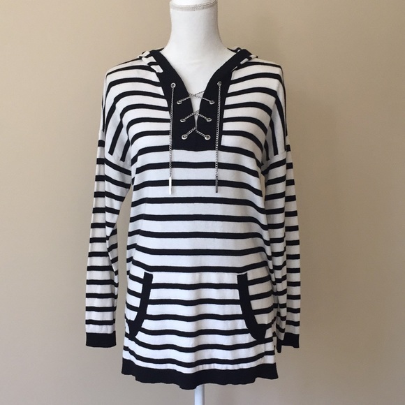 MICHAEL Michael Kors Sweaters - Michael Kors Nautical Lace-Up Tunic Sweater